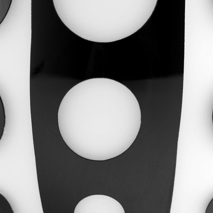 BLACK & WHITE DOT GLASS VASES