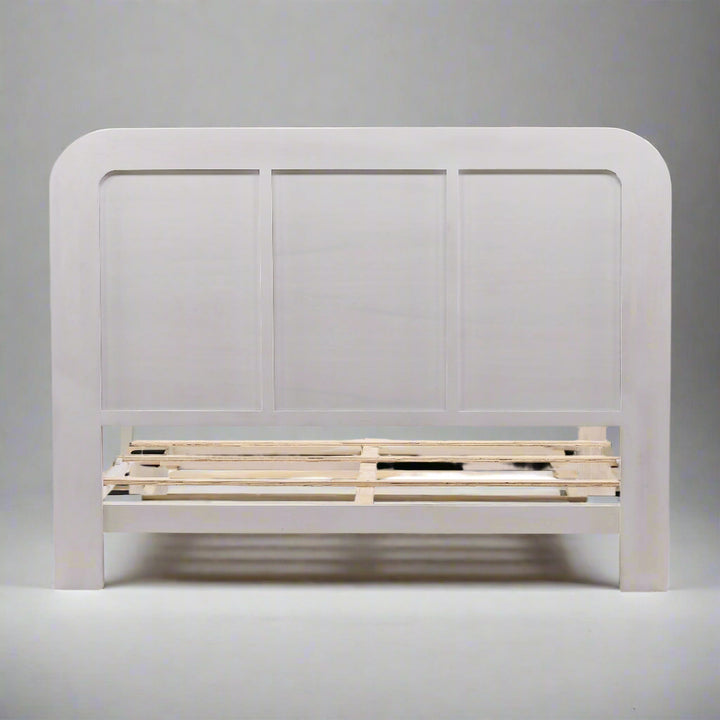 Blanche Deco Wood Panel Bed King - Rear View Showing Frame Construction