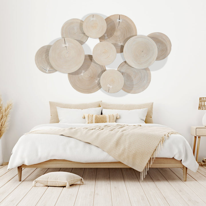 BLEACHED WOOD CLOUD DIMENSIONAL WALL ART