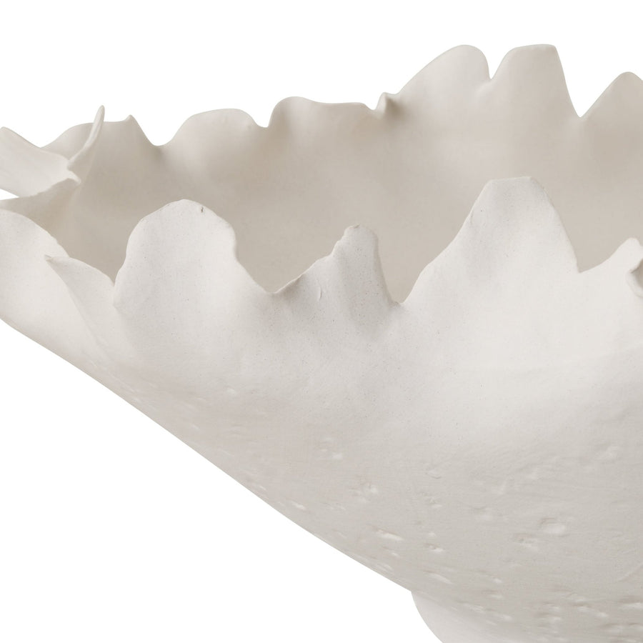 BLOSSOM SHORT OFF - WHITE CERAMIC BOWL