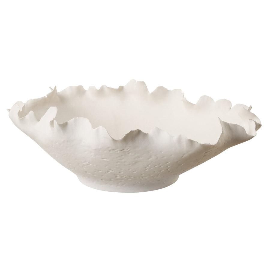 BLOSSOM SHORT OFF - WHITE CERAMIC BOWL