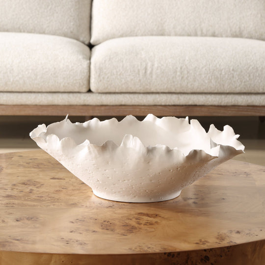 BLOSSOM SHORT OFF - WHITE CERAMIC BOWL