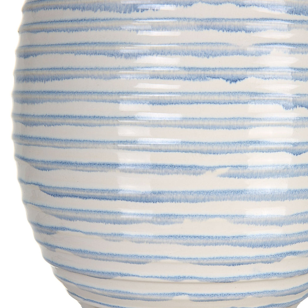 BLUE & WHITE DRIP GLAZE TABLE LAMP