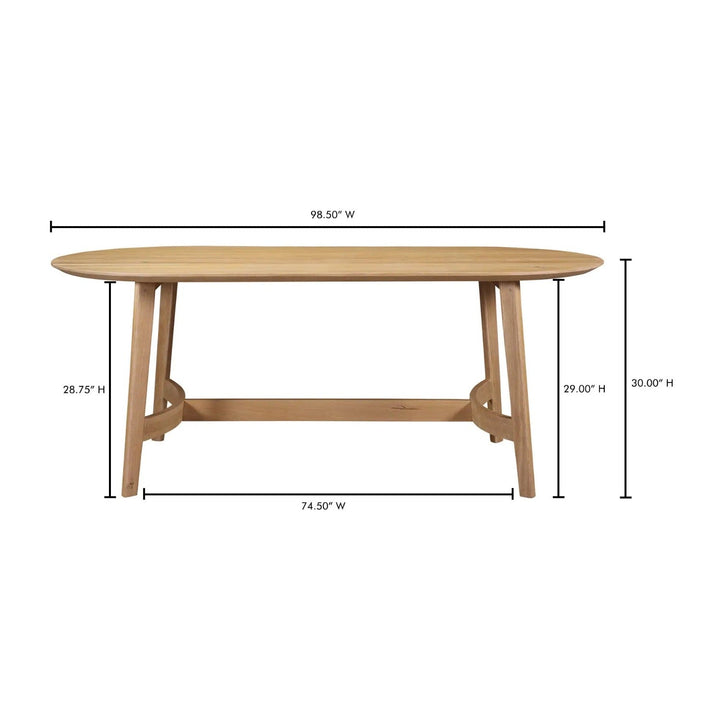 BODHI NATURAL OAK DINING TABLE