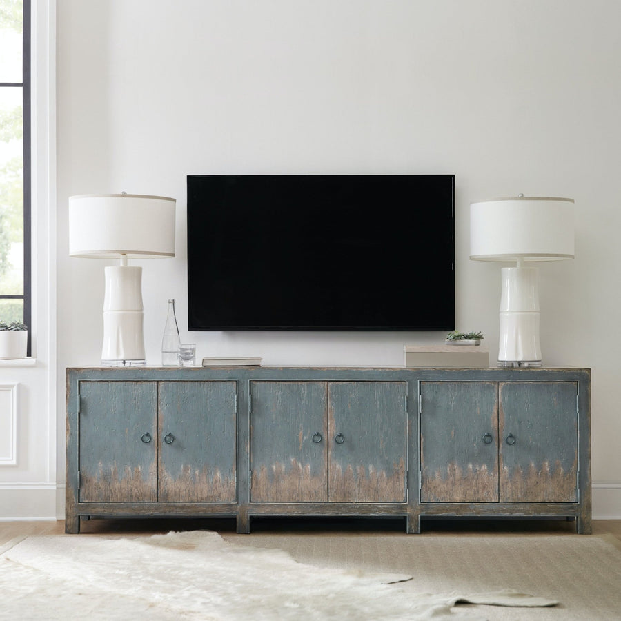 BOHEME RUSTIC FRENCH BLUE MEDIA CONSOLE