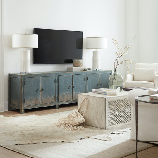 BOHEME RUSTIC FRENCH BLUE MEDIA CONSOLE