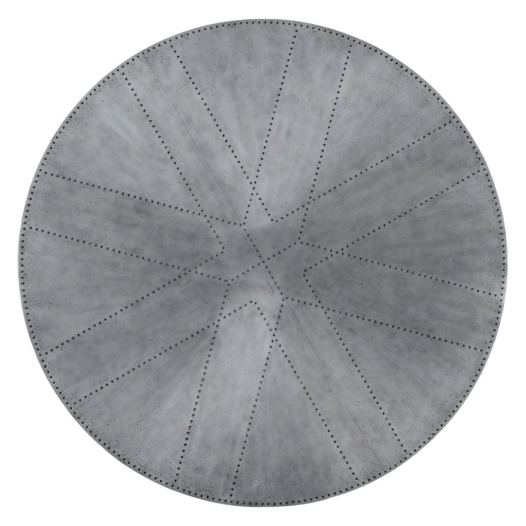 BOHEME ZINC TOP ROUND DINING TABLE