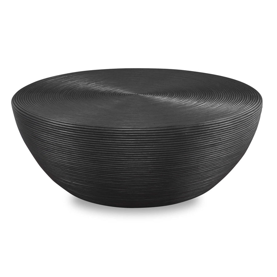 BONGO BLACK RATTAN COFFEE TABLE