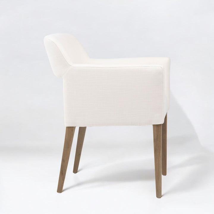 BOOKER DINING CHAIR: NATURAL WHITE
