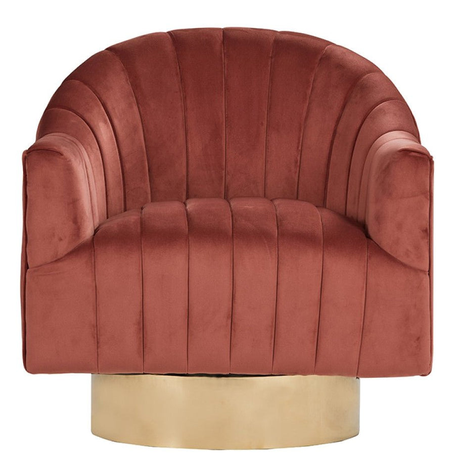 BOUGIE COPPER VELVET SWIVEL CHAIR