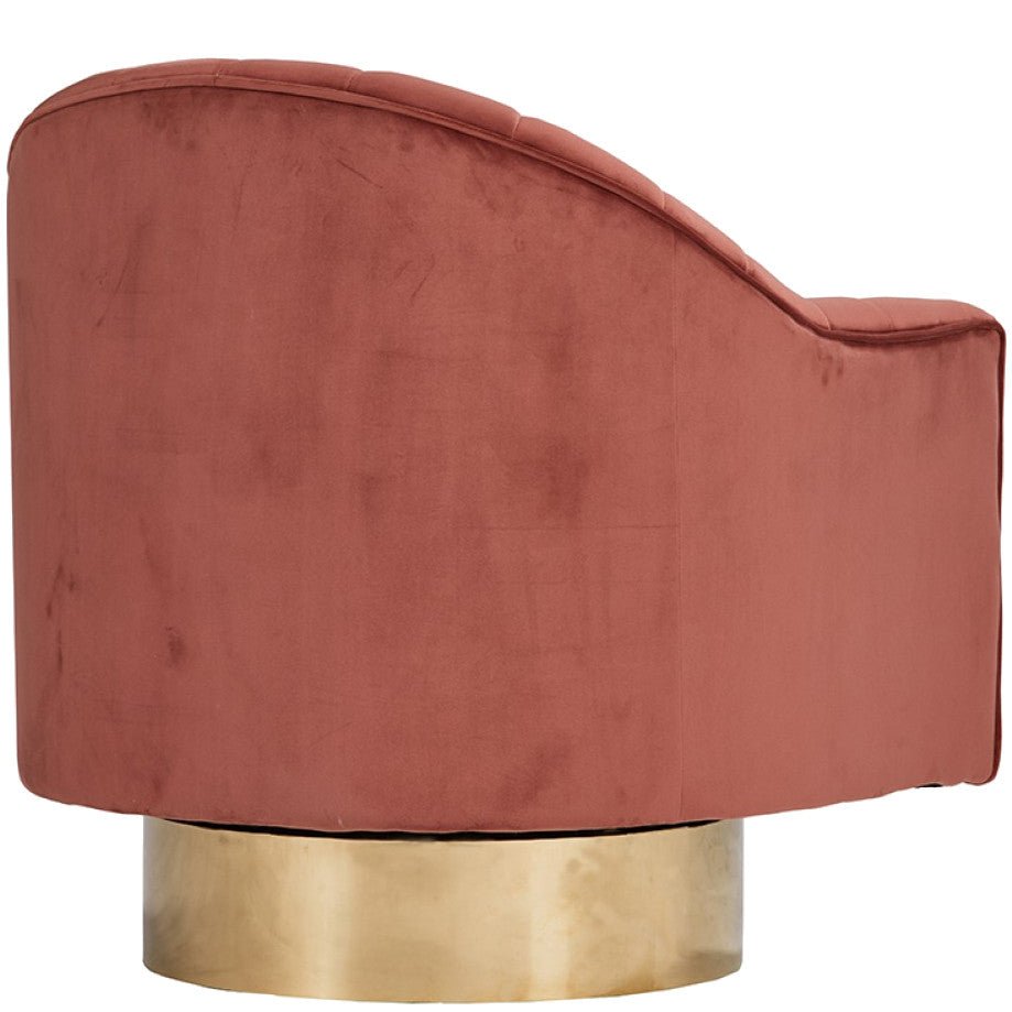 BOUGIE COPPER VELVET SWIVEL CHAIR