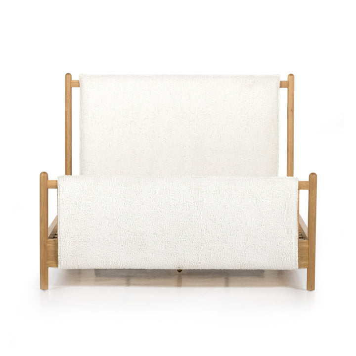 BOWEN BED: SHEARLING WRAPPED PANEL BED