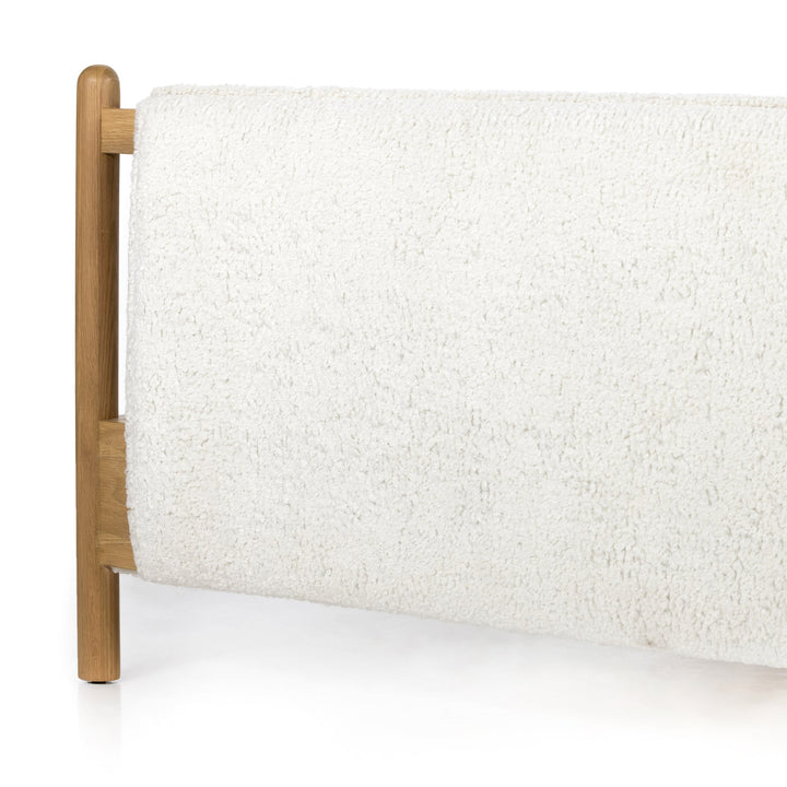 BOWEN BED: SHEARLING WRAPPED PANEL BED