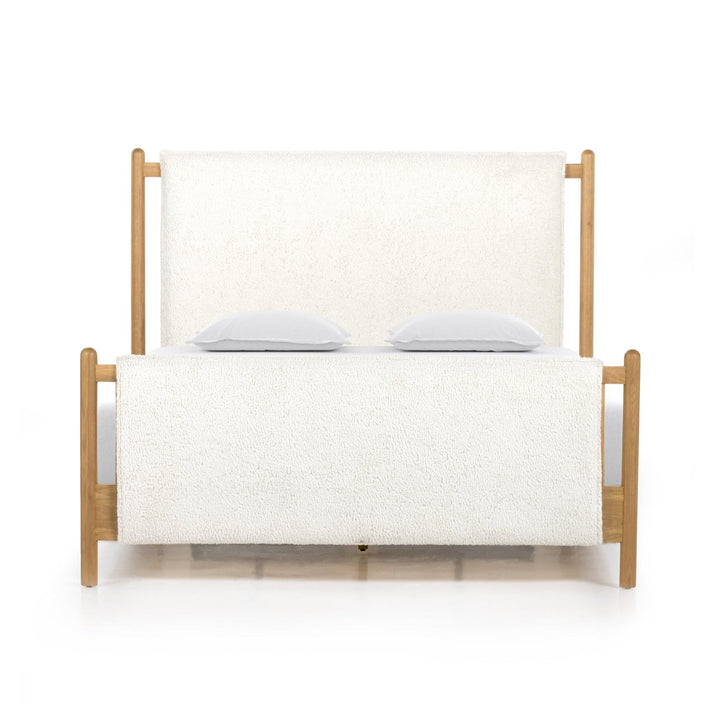 BOWEN BED: SHEARLING WRAPPED PANEL BED