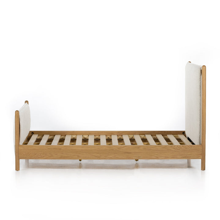 BOWEN BED: SHEARLING WRAPPED PANEL BED