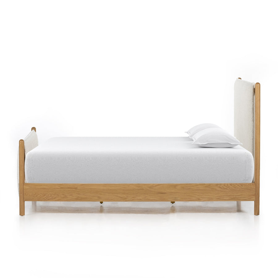 BOWEN BED: SHEARLING WRAPPED PANEL BED