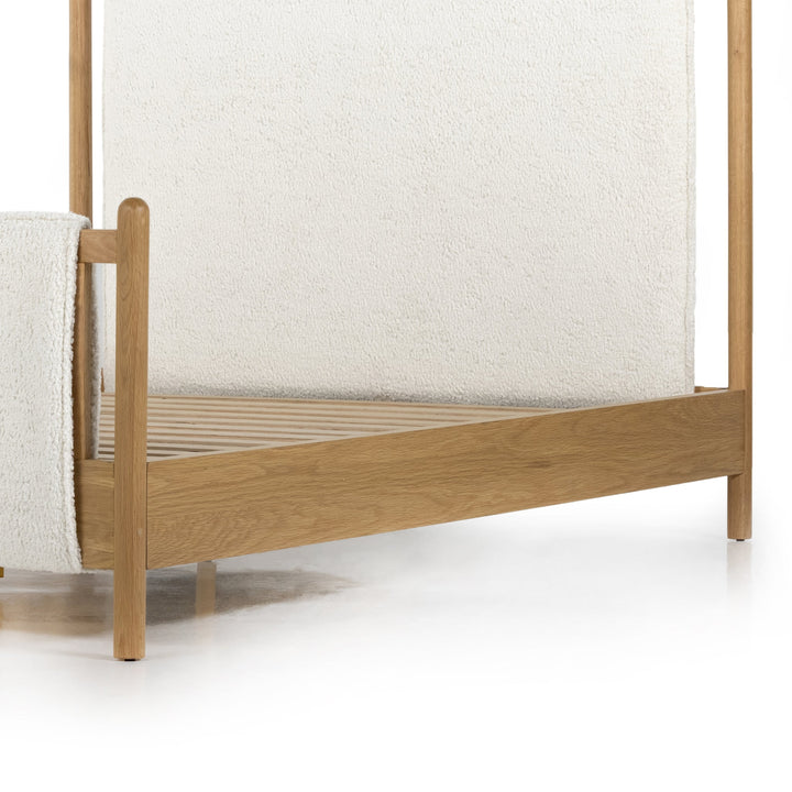 BOWEN BED: SHEARLING WRAPPED PANEL BED