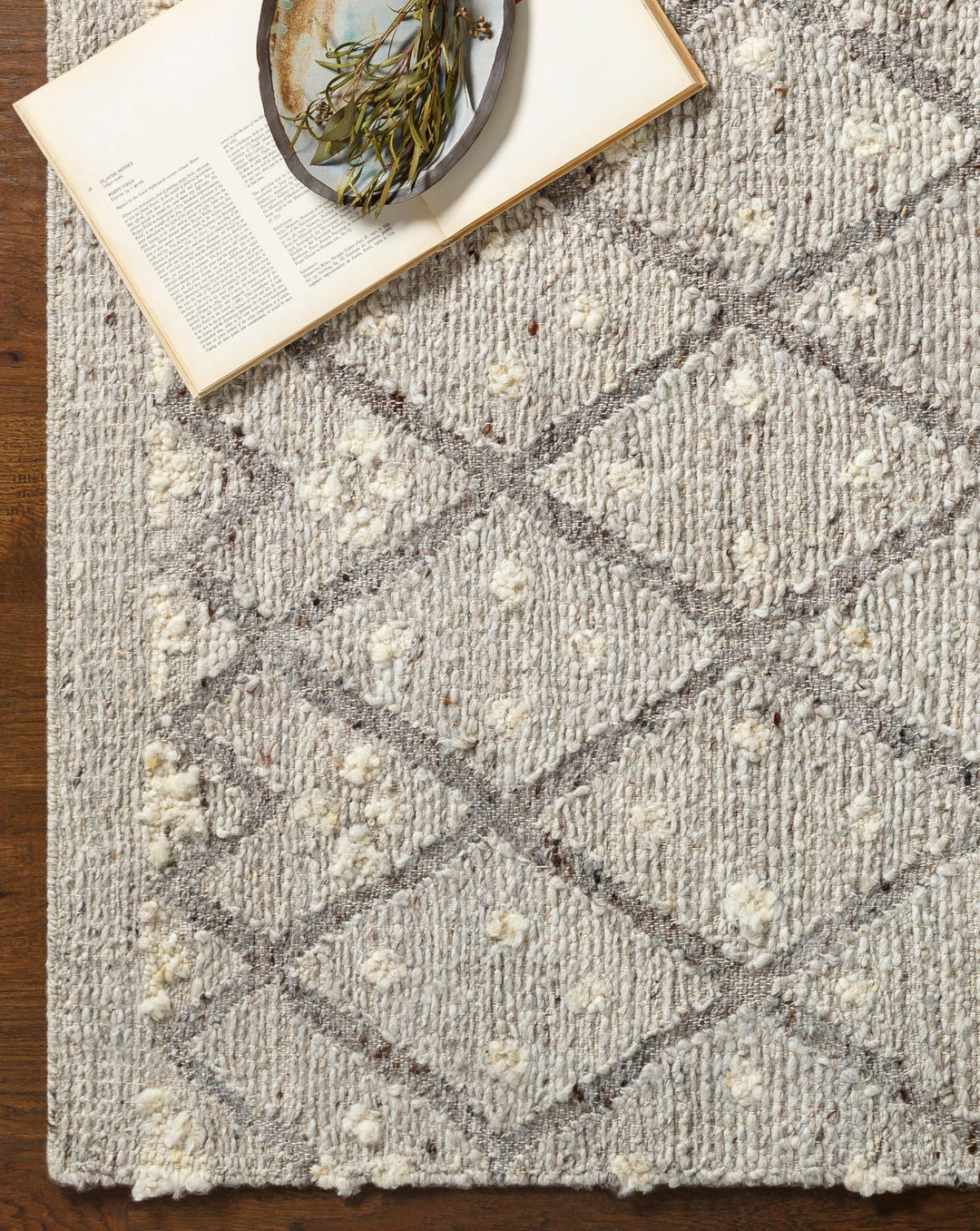 BOWEN NATURAL GREY UNDYED WOOL RUG