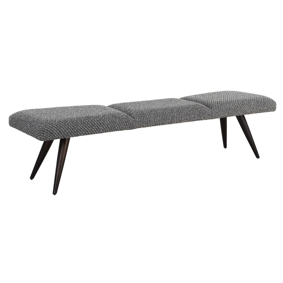 BOWTIE STRIATED BOUCLE BEDROOM BENCH