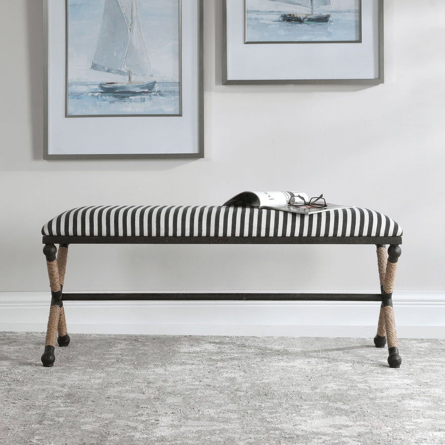 BRADDOCK NAVY STRIPED BENCH