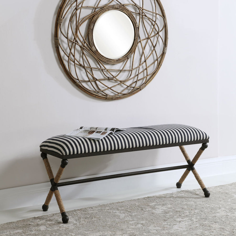 BRADDOCK NAVY STRIPED BENCH