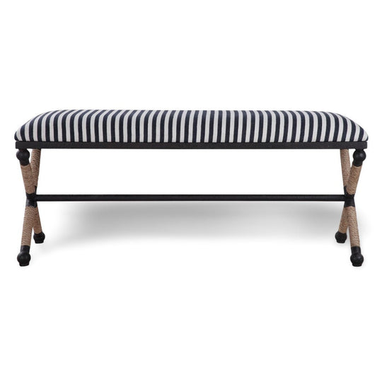 BRADDOCK NAVY STRIPED BENCH