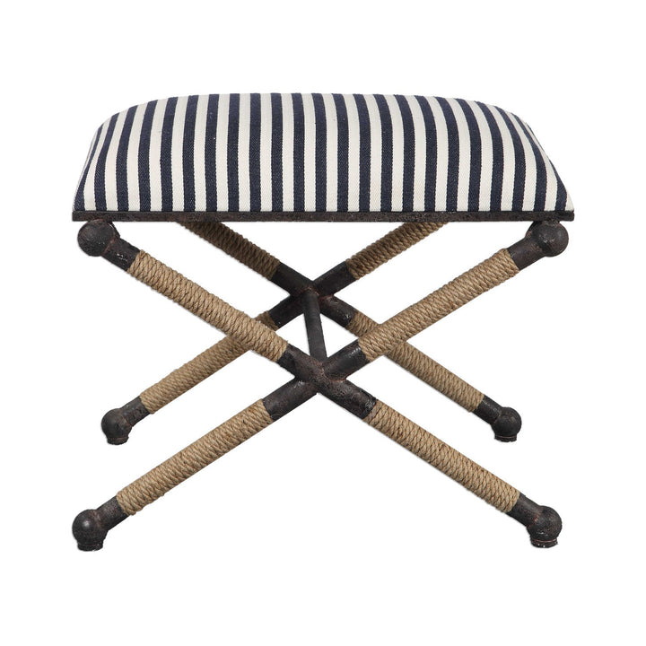 BRADDOCK NAVY STRIPED SMALL BENCH