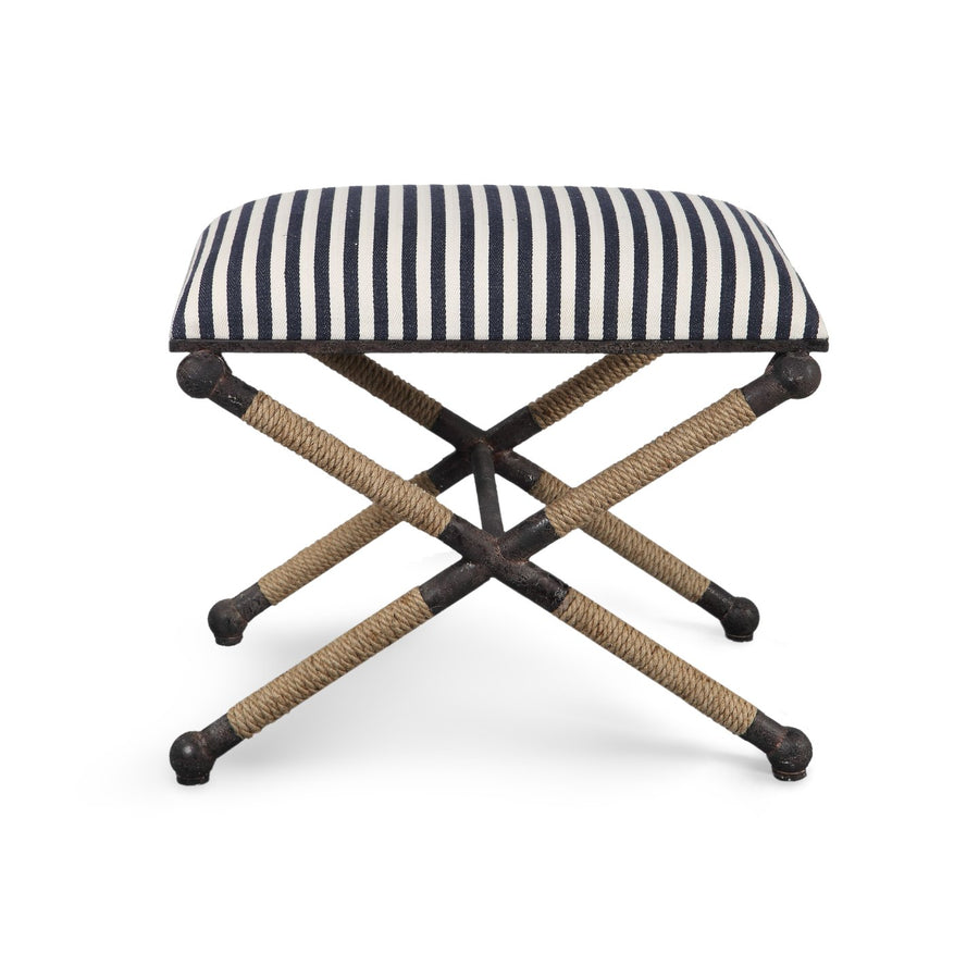 BRADDOCK NAVY STRIPED SMALL BENCH