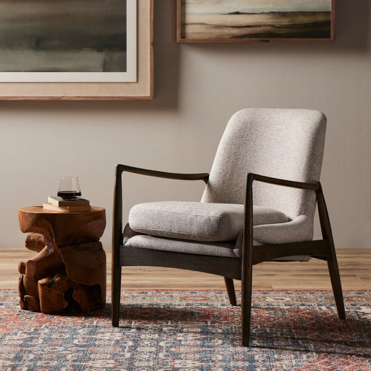 BRADEN ARM CHAIR: LIGHT CAMEL