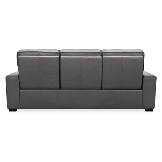 BRAEBURN LEATHER SOFA WITH PWR RECLINE PWR HEADREST