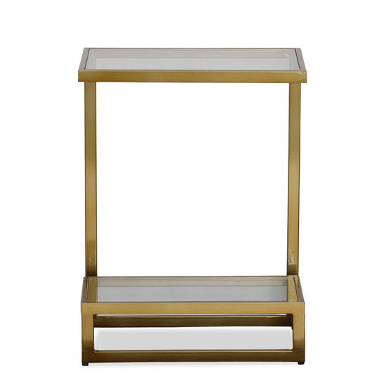 BRASS MUSING ACCENT TABLE