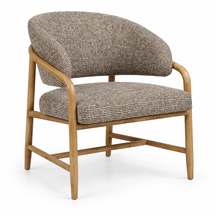 BRIAN WOVEN CHECK UPHOLSTERED ACCENT CHAIR