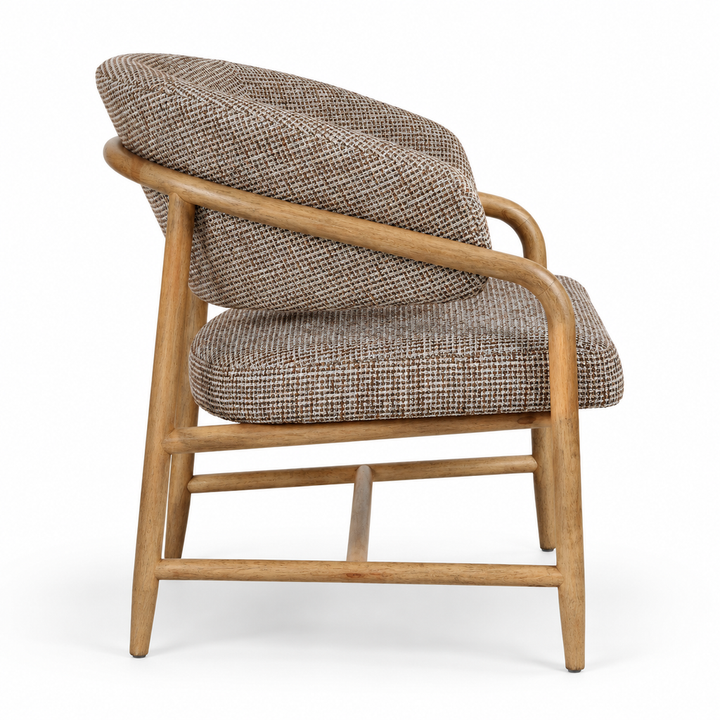 BRIAN WOVEN CHECK UPHOLSTERED ACCENT CHAIR