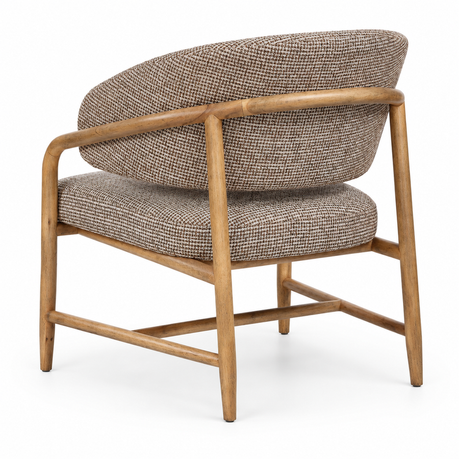 BRIAN WOVEN CHECK UPHOLSTERED ACCENT CHAIR