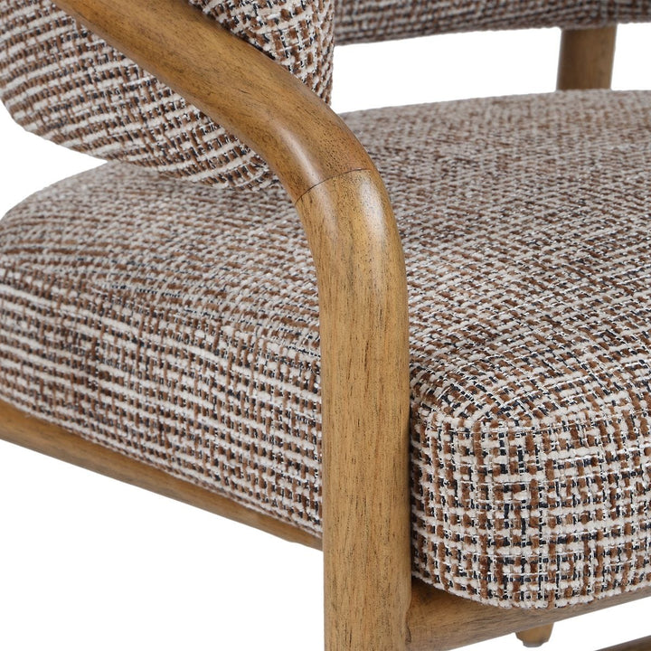 BRIAN WOVEN CHECK UPHOLSTERED ACCENT CHAIR