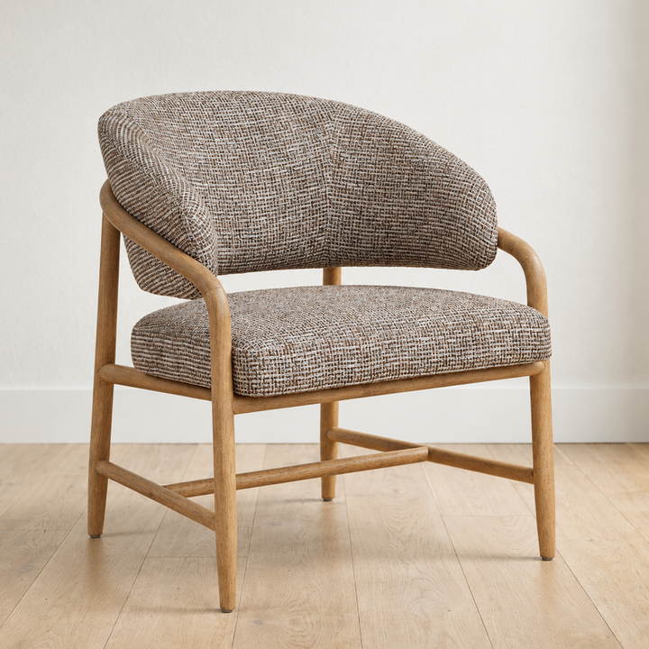 BRIAN WOVEN CHECK UPHOLSTERED ACCENT CHAIR