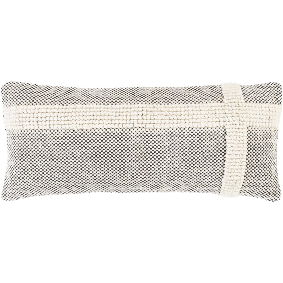 BRIDGER BLACK + CREAM TEXTURED KNIT PILLOW