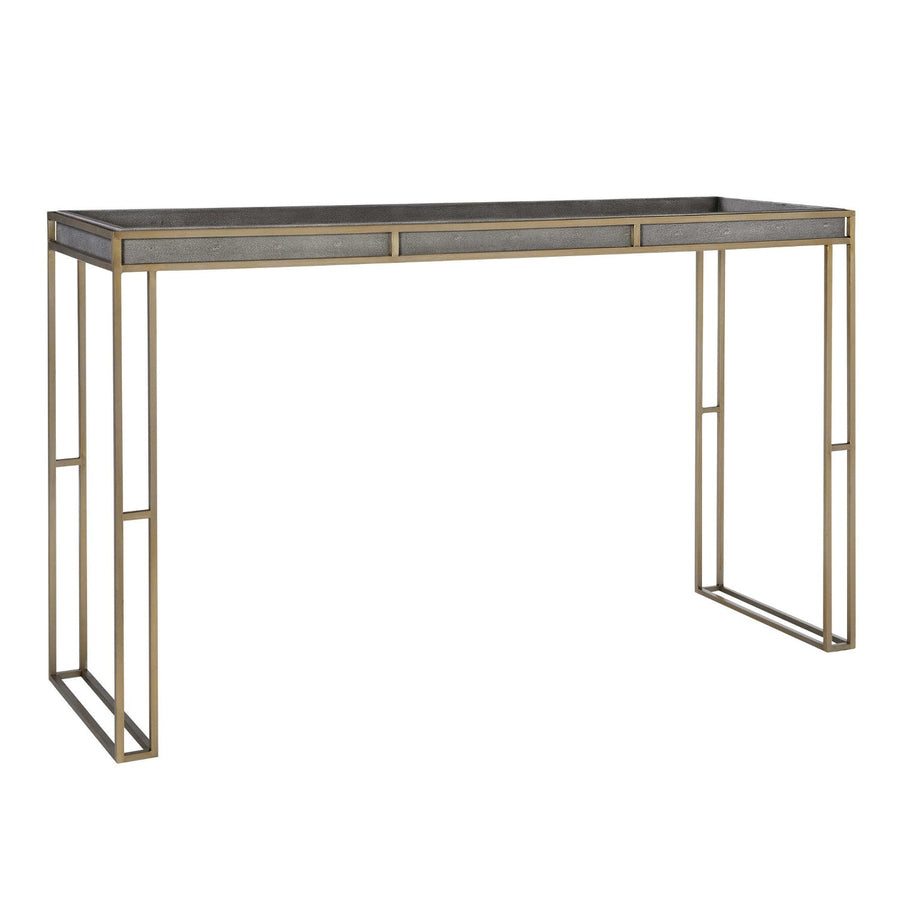 BRIDGES FAUX SHAGREEN CONSOLE TABLE