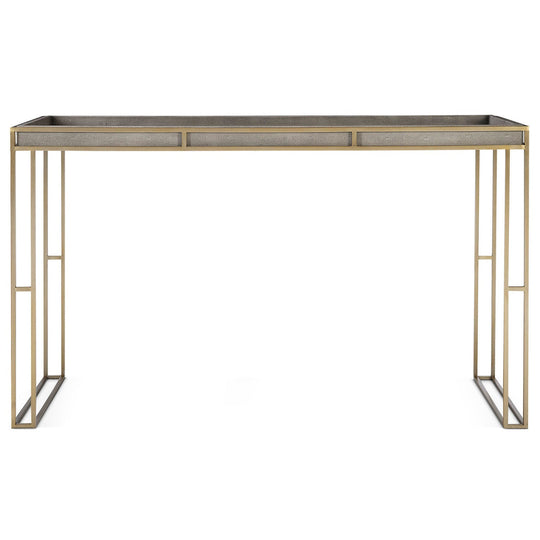 BRIDGES FAUX SHAGREEN CONSOLE TABLE