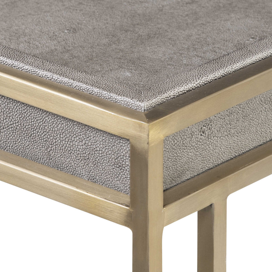 BRIDGES FAUX SHAGREEN CONSOLE TABLE