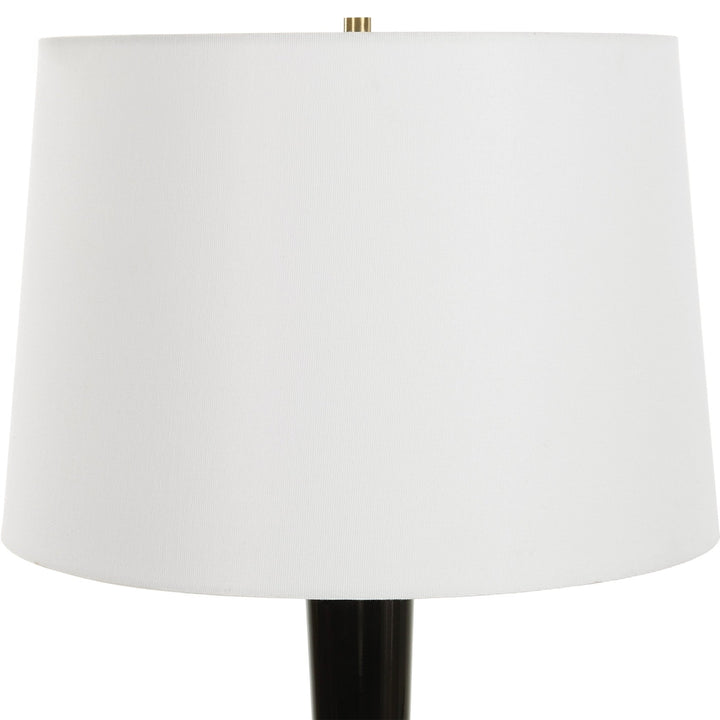 BRIELLE POLISHED BLACK TABLE LAMP