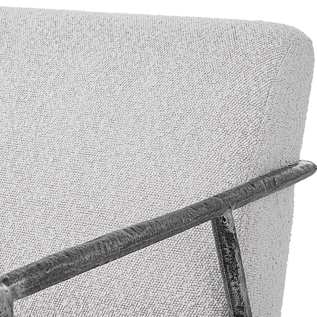 BRISBANE IVORY - GREY BOUCLE ACCENT CHAIR