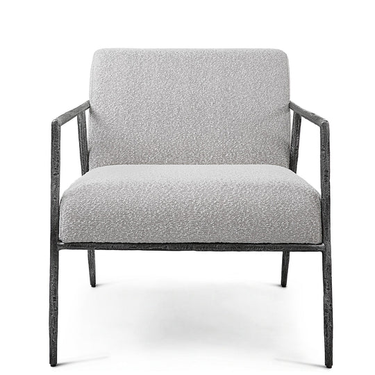 BRISBANE IVORY - GREY BOUCLE ACCENT CHAIR