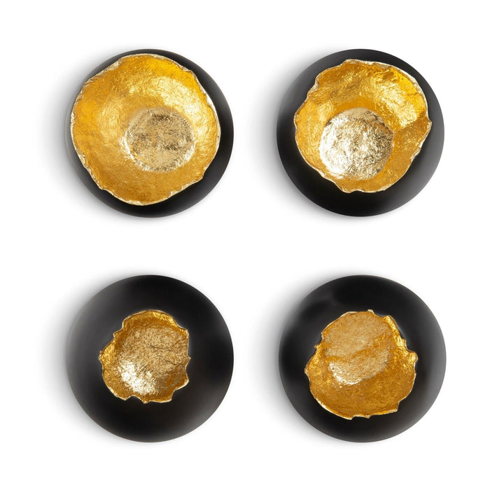 BROKEN EGG WALL ART: BLACK & GOLD | SET OF 4