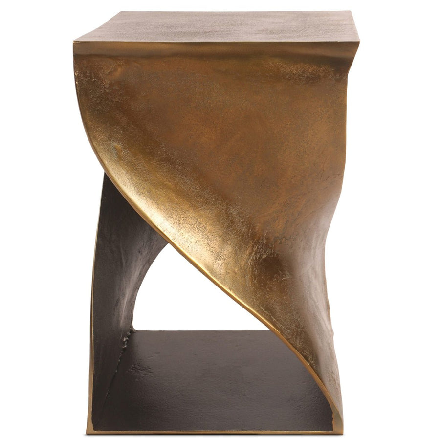 BRONZE + METALLIC BRASS TWIST TABLE