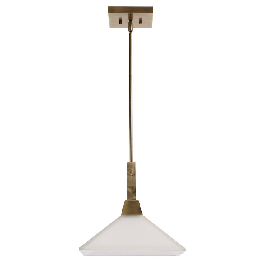 BROOKDALE AGED BRASS 1 LT PENDANT