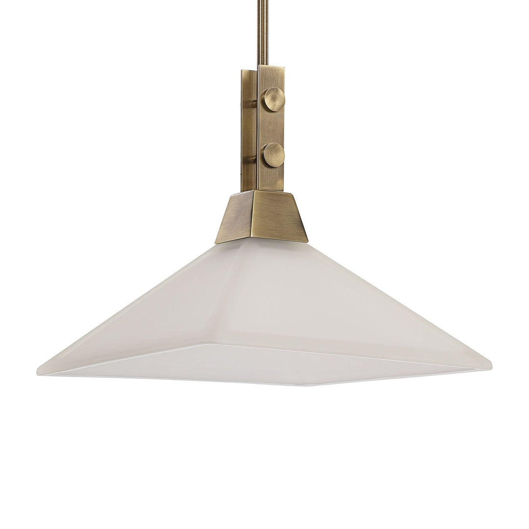 BROOKDALE AGED BRASS 1 LT PENDANT