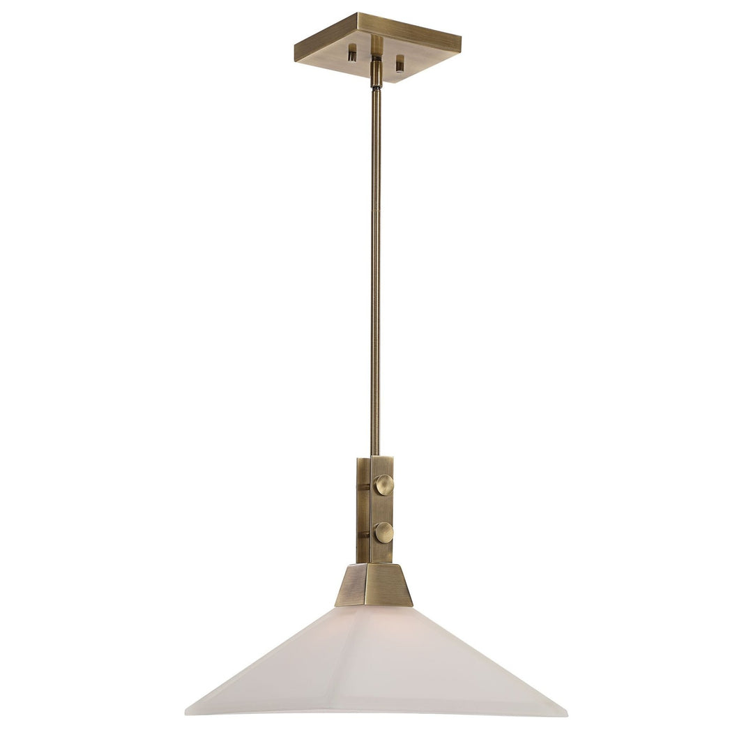 BROOKDALE AGED BRASS 1 LT PENDANT