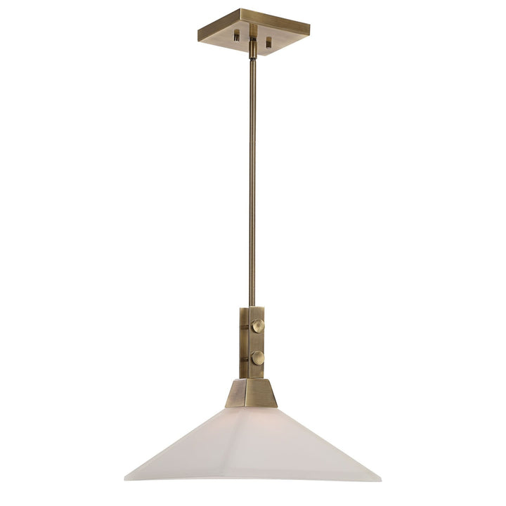 BROOKDALE AGED BRASS 1 LT PENDANT