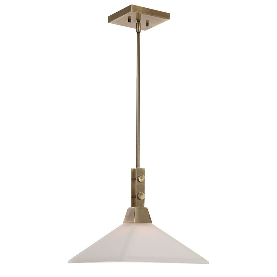 BROOKDALE AGED BRASS 1 LT PENDANT